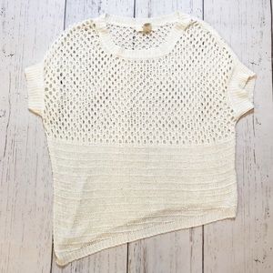 Workshop Andrea Jovine cream white open knit top M